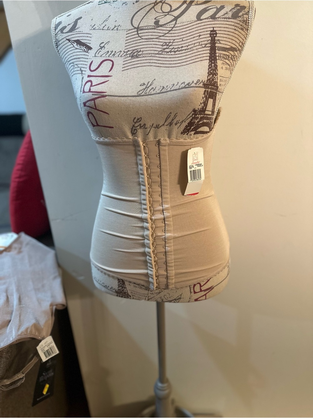 Annette Beige High-Waist Hook-and-Eye Waist Cincher Corset